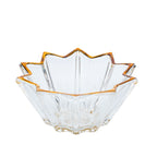 Mikasa Clear Glass Bowl - Gold-Tone Star-Shaped Rim