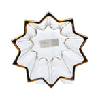 Mikasa Clear Glass Bowl - Gold-Tone Star-Shaped Rim