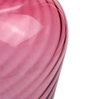 Pilgrim Cranberry-Pink Glass Vase - Spiral Ribbing