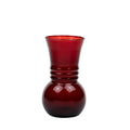 Anchor Hocking Royal Ruby Glass Vase - Triple-Ring Neck