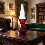 Anchor Hocking Royal Ruby Glass Vase - Triple-Ring Neck