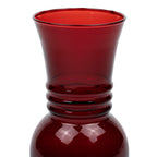 Anchor Hocking Royal Ruby Glass Vase - Triple-Ring Neck