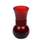 Anchor Hocking Royal Ruby Glass Vase - Triple-Ring Neck