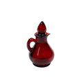 Avon Strawberry Bath Foam Bottle - Ruby-Red Glass Cruet