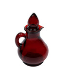 Avon Strawberry Bath Foam Bottle - Ruby-Red Glass Cruet