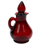 Avon Strawberry Bath Foam Bottle - Ruby-Red Glass Cruet