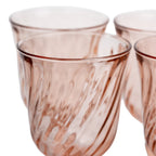 Rosaline Pink Swirl-Optic Goblets - Set of Six