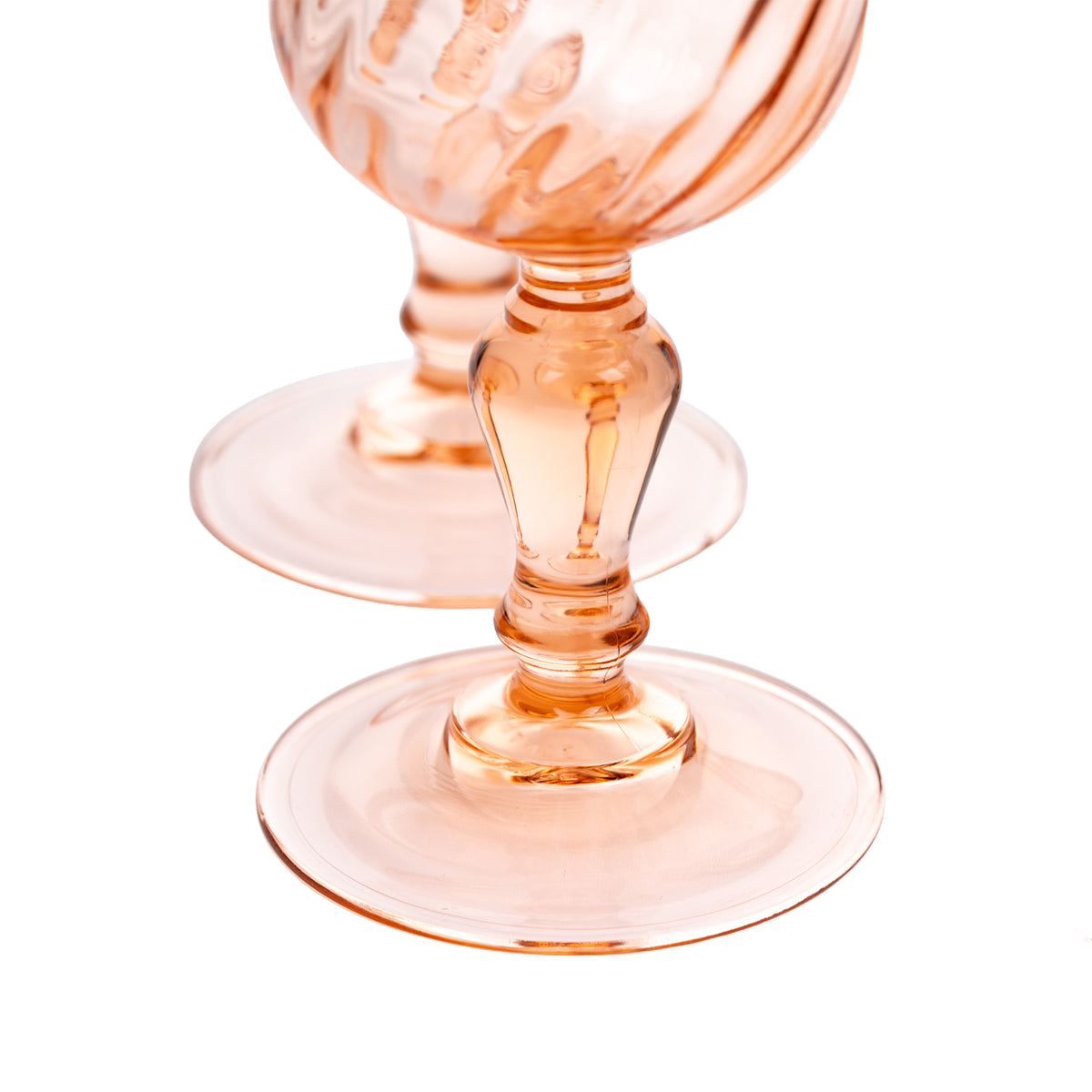 Rosaline Pink Swirl-Optic Goblets - Set of Six