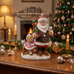 Eskimo Santa & Snow Baby Figurine - International Santa Claus