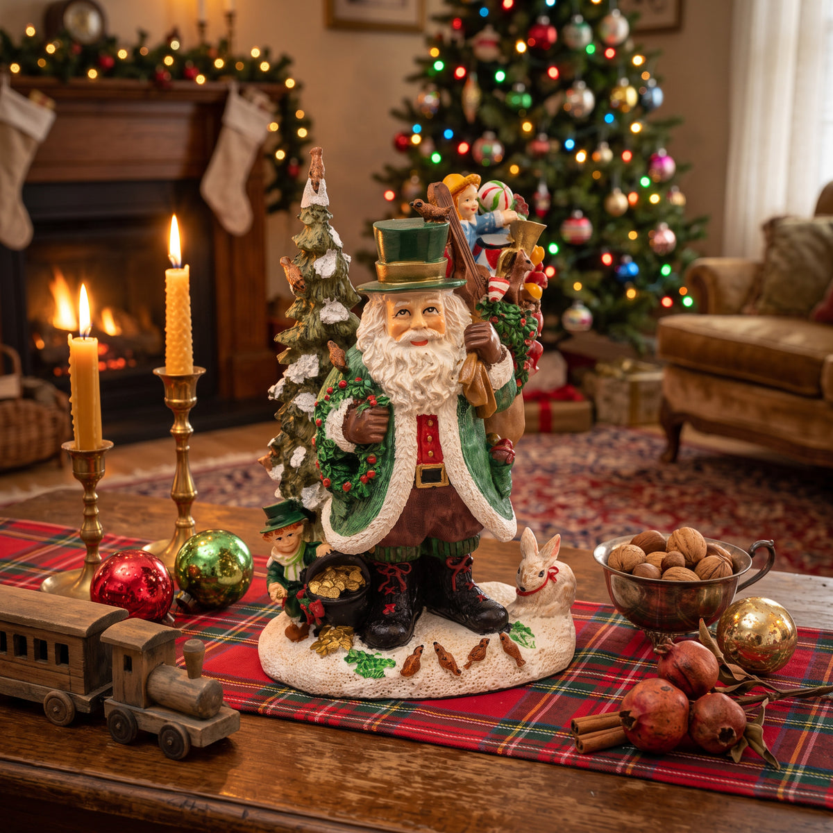 Father Christmas Ireland Figurine - International Santa Claus