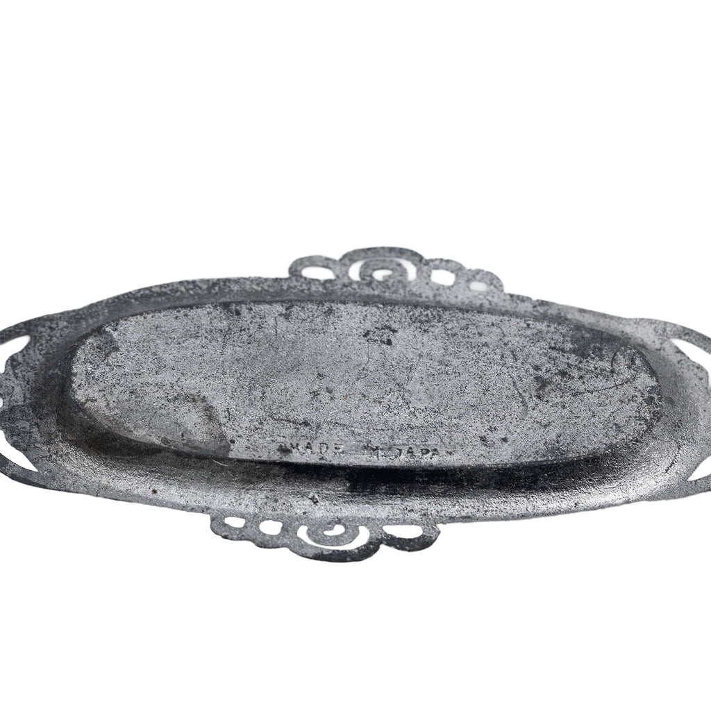 Teapot-Shaped Salt and Pepper Shaker Set - Ornate Oval Tray