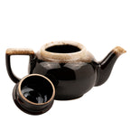 Pfaltzgraff Ceramic Teapot - Brown and Cream Drip Glaze