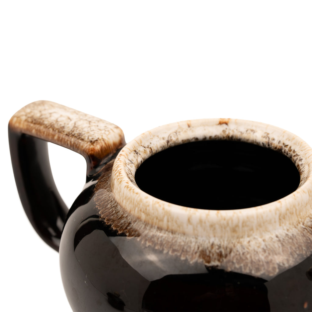 Pfaltzgraff Ceramic Teapot - Brown and Cream Drip Glaze
