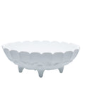 Indiana Glass Oval Footed Milk Glass Bowl - Embossed Fruit