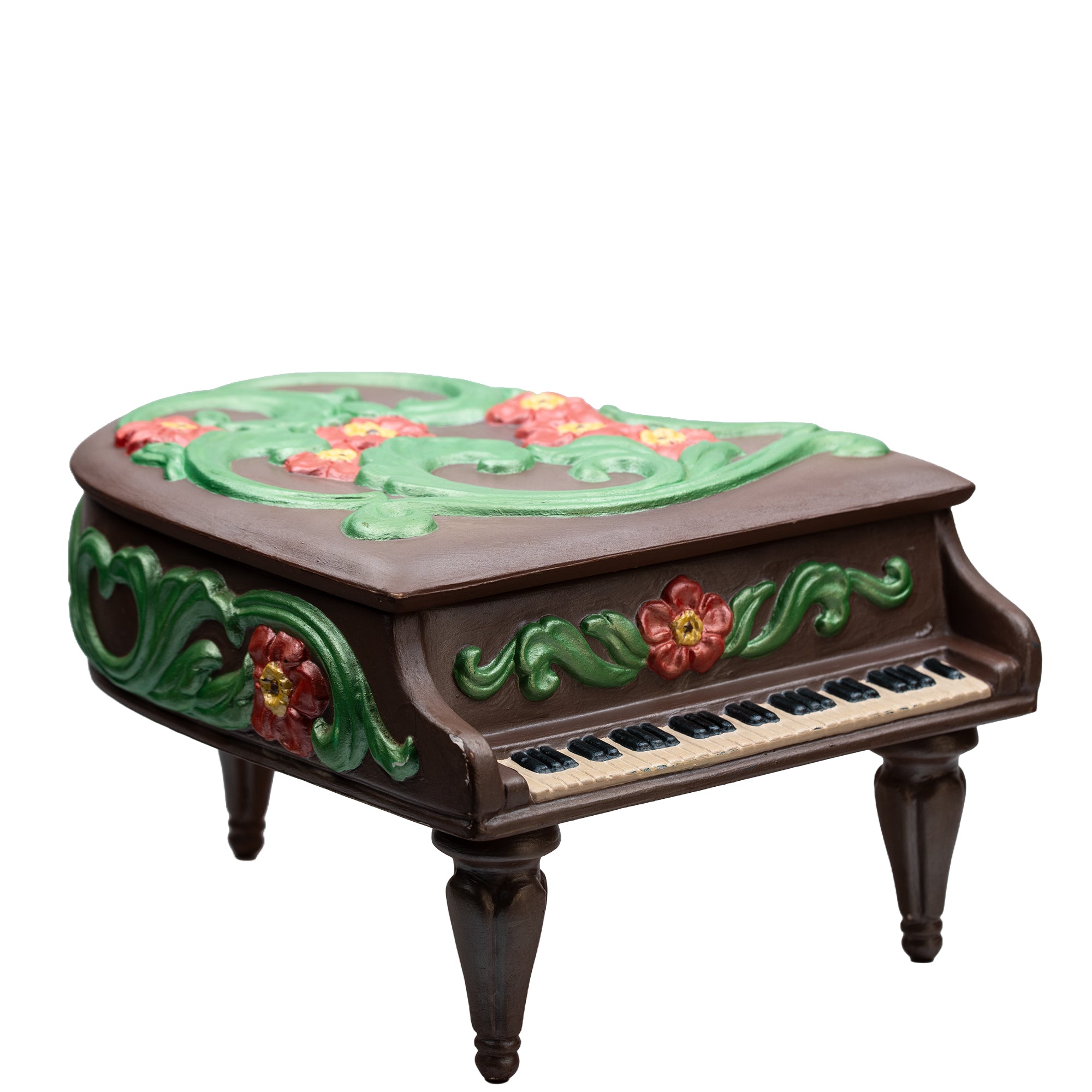 Grand Piano Music Box & Bisque Musician Figurines Bundle
