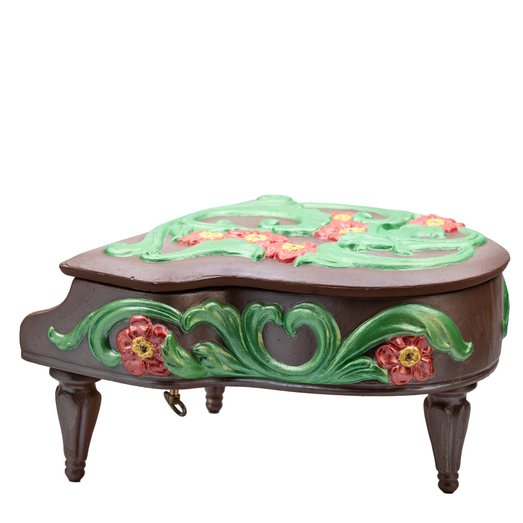 Grand Piano Music Box & Bisque Musician Figurines Bundle