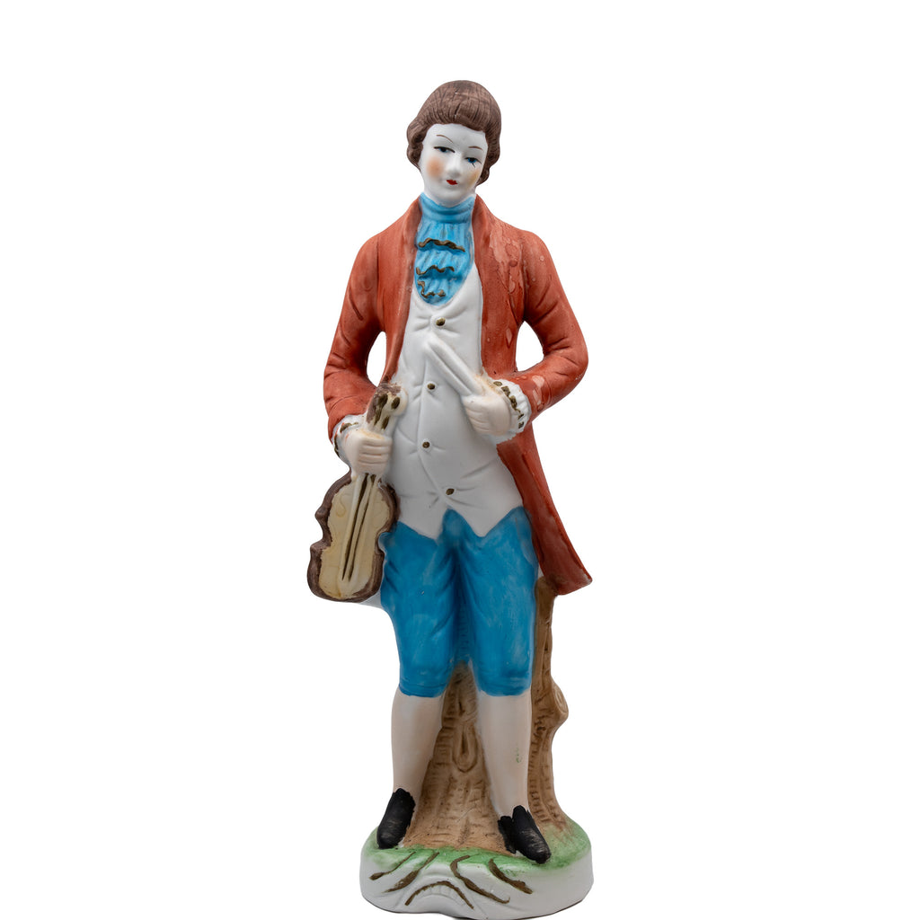 Grand Piano Music Box & Bisque Musician Figurines Bundle