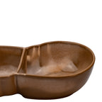 Frankoma Plainsman Brown 4QD Divided Bowl – Mid‑Century Oval Serveware