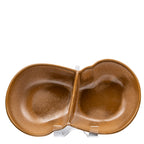 Frankoma Plainsman Brown 4QD Divided Bowl – Mid‑Century Oval Serveware