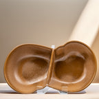 Frankoma Plainsman Brown 4QD Divided Bowl – Mid‑Century Oval Serveware