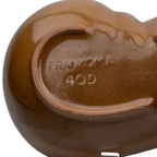 Frankoma Plainsman Brown 4QD Divided Bowl – Mid‑Century Oval Serveware