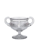 Crystal Sugar and Creamer Set – Diamond‑Cut Pedestal Pair