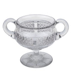 Crystal Sugar and Creamer Set – Diamond‑Cut Pedestal Pair