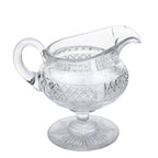Crystal Sugar and Creamer Set – Diamond‑Cut Pedestal Pair