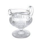 Crystal Sugar and Creamer Set – Diamond‑Cut Pedestal Pair