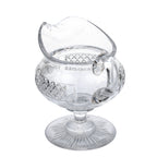 Crystal Sugar and Creamer Set – Diamond‑Cut Pedestal Pair