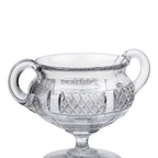 Crystal Sugar and Creamer Set – Diamond‑Cut Pedestal Pair