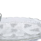 Anchor Hocking 'Grape' Pressed Glass Snack Set - 8‑Piece Serva‑Snack