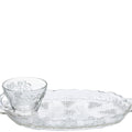 Anchor Hocking 'Grape' Pressed Glass Snack Set - 8‑Piece Serva‑Snack