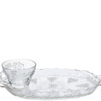 Anchor Hocking 'Grape' Pressed Glass Snack Set - 8‑Piece Serva‑Snack