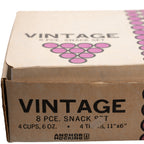 Anchor Hocking 'Grape' Pressed Glass Snack Set - 8‑Piece Serva‑Snack