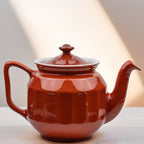 Hall China Teapot - Chinese‑Red Ribbed