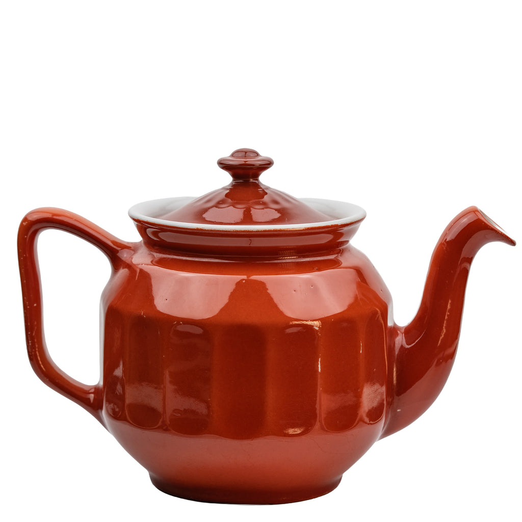 Hall China Teapot - Chinese‑Red Ribbed
