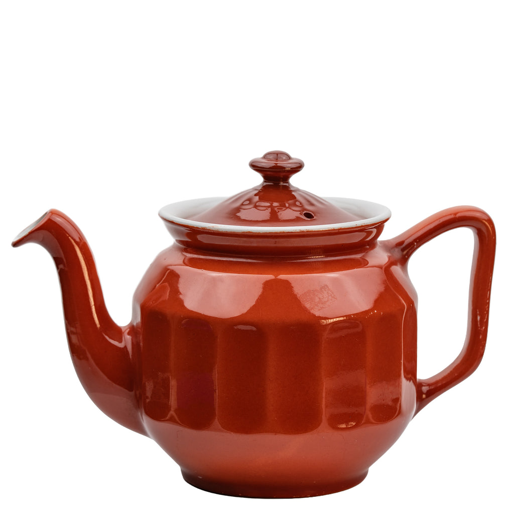 Hall China Teapot - Chinese‑Red Ribbed