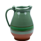 Green Glazed Terracotta Pitcher - Hand‑Thrown Studio Jug