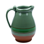 Green Glazed Terracotta Pitcher - Hand‑Thrown Studio Jug