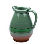 Green Glazed Terracotta Pitcher - Hand‑Thrown Studio Jug