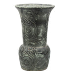 Heavy Ceramic Vase - Art Nouveau Relief