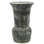 Heavy Ceramic Vase - Art Nouveau Relief