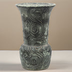 Heavy Ceramic Vase - Art Nouveau Relief