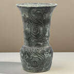 Heavy Ceramic Vase - Art Nouveau Relief