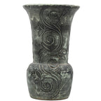 Heavy Ceramic Vase - Art Nouveau Relief