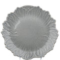 Leaf-Shaped Ceramic Plate - Steubenville Woodfield Dove Gray