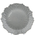 Leaf-Shaped Ceramic Plate - Steubenville Woodfield Dove Gray