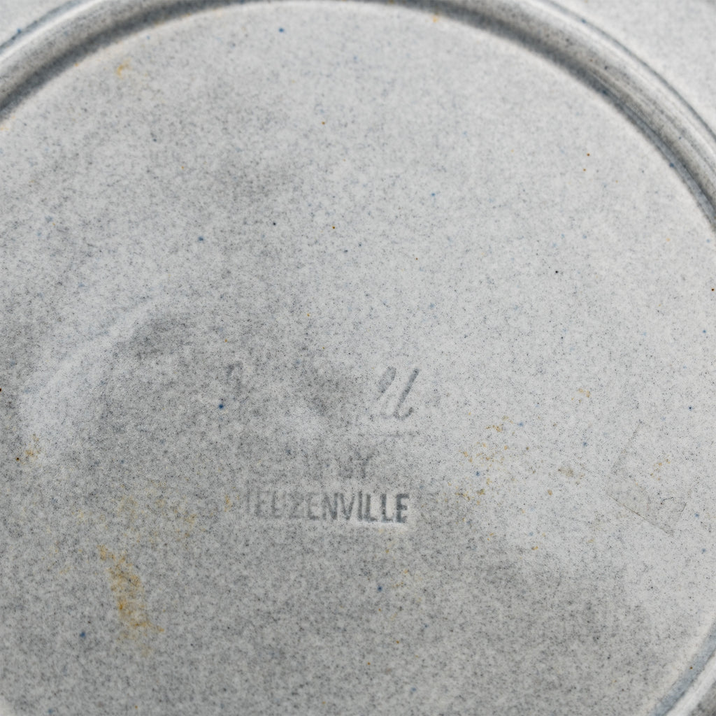 Leaf-Shaped Ceramic Plate - Steubenville Woodfield Dove Gray