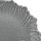 Leaf-Shaped Ceramic Plate - Steubenville Woodfield Dove Gray